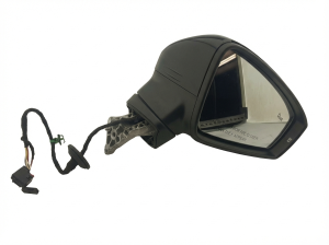 2018-2019 Volkswagen Tiguan Black Power Heated Blind Spot Door/Side View Mirror with Signal Lamp - Right (Passenger) (Used OEM)
