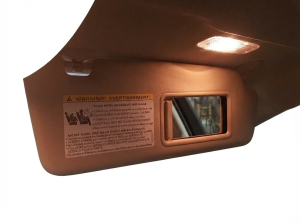 2009-2012 Audi A4 Tan Sun Visor with Lighted Vanity Mirror - Right (Passenger) (Used OEM)