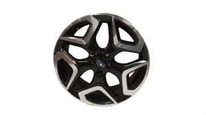 2018-2021 Subaru Crosstrek Gray 18-Inch Slotted Spoke Machined Charcoal Alloy Wheel (Used OEM)