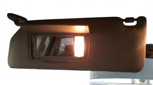 2007-2014 Honda Ridgeline Gray Illuminated Sun Visor - Left (Driver) (Used OEM)