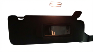 2011-2017 BMW X3 Black Sun Visor with Illuminated Vanity Mirror - Right (Passenger) (Used OEM)