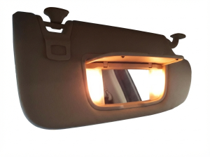 2015-2024 Ford Edge Gray Sun Visor with Illuminated Vanity Mirror - Right (Passenger) (Used OEM)