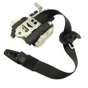 2016-2018 Audi A6 Black Seat Belt Assembly with Pretensioner - Front (Used OEM)