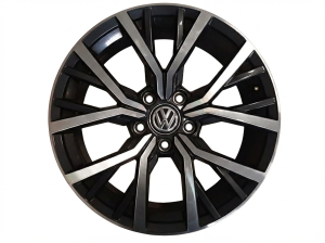 2018-2021 Volkswagen Tiguan Black 17x7 10-Spoke Machined Charcoal Alloy Wheel (Used OEM)