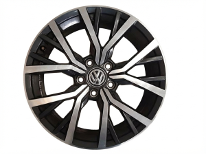 2018-2021 Volkswagen Tiguan Black 17x7 10-Spoke Machined Charcoal Alloy Wheel (Used OEM)