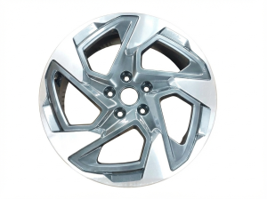 2024-2025 Subaru Crosstrek Black 18-Inch Angled Spoke Machined Charcoal Alloy Wheel (Remanufactured OEM)