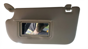 2013-2019 Ford Escape Gray Sun Visor with Sunroof and Non-Illuminated Mirror - Left (Driver) (Used OEM)