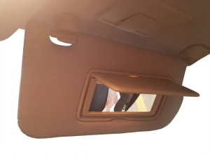 2008-2012 INFINITI EX35 Tan Illuminated Sun Visor - Right (Passenger) (Used OEM)
