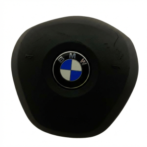 2018-2022 BMW X2 Black Flat Bottom Steering Wheel Air Bag - Left (Driver) (Used OEM)