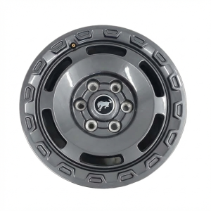 2021-2025 Ford Bronco Black 17x8.5 Slotted Spoke Painted Charcoal Alloy Wheel (New OEM)