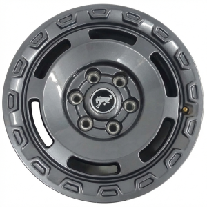 2021-2025 Ford Bronco Black 17x8.5 Slotted Spoke Painted Charcoal Alloy Wheel (New OEM)