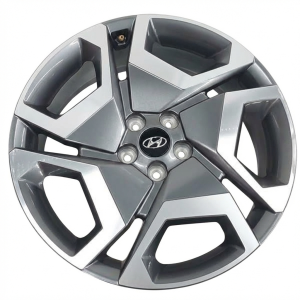 2023-2025 Hyundai Palisade Black 20x7.5 5-Spoke Machined Alloy Wheel (Used OEM)