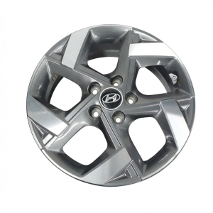 2020-2025 Hyundai Venue Black 17x6.5 Machined Charcoal Alloy Wheel (New OEM)
