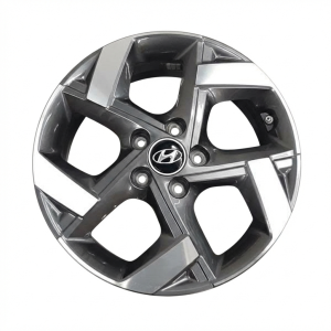 2020-2025 Hyundai Venue Black 17x6.5 Machined Charcoal Alloy Wheel (New OEM)
