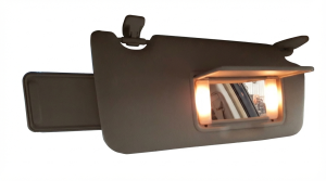 2010-2014 Subaru Legacy Gray Sun Visor with Illuminated Vanity Mirror - Right (Passenger) (Used OEM)