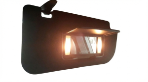 2015-2019 Lincoln MKC Black Illuminated Vanity Mirror Sun Visor - Right (Passenger) (Used OEM)