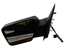 2012-2017 Ford Expedition Black Power Heated Door/Side View Mirror with Signal and Puddle Lamps - Left (Driver) (Used OEM)