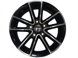 2014-2020 Dodge Grand Caravan Black 17x7 10-Spoke Polished Machined Black Alloy Wheel (Used OEM)
