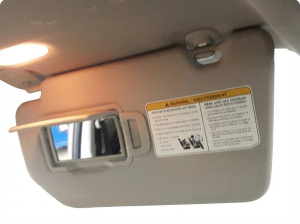 2021-2025 Nissan Rogue Tan Sun Visor - Left (Driver) (Used OEM)
