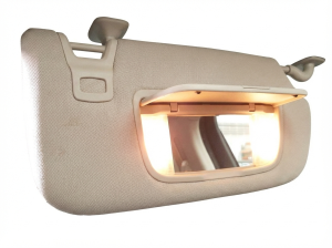 2015-2024 Ford Edge Tan Sun Visor with Illuminated Vanity Mirror - Right (Passenger) (Used OEM)
