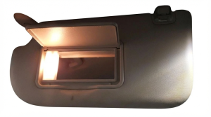 2013-2019 Ford Escape Gray Sun Visor with Garage Door Opener and Illuminated Mirror - Left (Driver) (Used OEM)