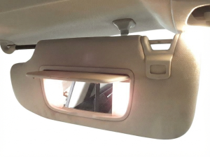 2015-2016 Ford Fusion Gray Sun Visor with Garage Door Opener and Illuminated Mirror - Left (Driver) (Used OEM)