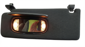 2016-2017 Chrysler 200 Black Sun Visor with Sunroof and Illuminated Vanity Mirror - Left (Driver) (Used OEM)