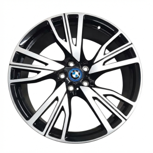 2014-2020 BMW i8 Black Machined Black Alloy Wheel - Left (Driver) (New OEM)