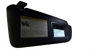 2012-2015 Audi A6 Black Sun Visor with Illuminated Vanity Mirror - Right (Passenger) (Used OEM)