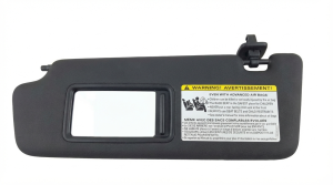 2015-2017 Audi SQ5 Black Illuminated Vanity Mirror Sun Visor - Left (Driver) (Used OEM)