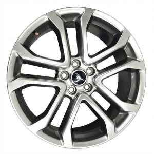 2018-2023 Ford Mustang Silver 5 Split-Spoke Smoked Hyper Silver Alloy Wheel (Remanufactured OEM)