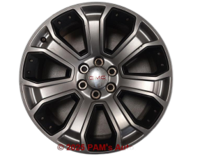 2015-2020 GMC Yukon XL Black 22x9 7-Spoke Silver and Black Alloy Wheel (Remanufactured OEM)