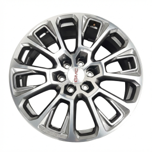 2025 GMC Yukon Silver 22x9 6-Spoke Machined Midnight Silver Alloy Wheel (Remanufactured OEM)