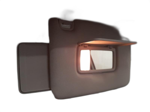 2017-2018 Subaru Forester Gray Sun Visor with Illuminated Mirror and EyeSight - Right (Passenger) (Used OEM)
