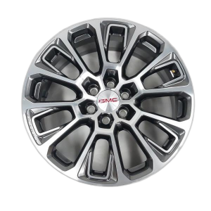 2025 GMC Yukon XL Silver 22x9 6-Spoke Machined Midnight Silver Alloy Wheel (Remanufactured OEM)