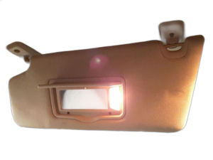 2010-2014 Ford F-150 Tan Illuminated Sun Visor without Garage Door Opener - Left (Driver) (Used OEM)