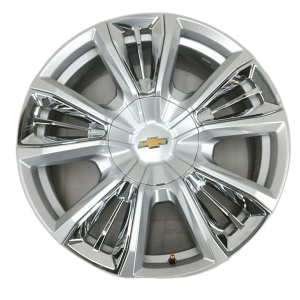 2021-2025 Chevrolet Tahoe Chrome 22x9 10-Spoke Bright Hyper Alloy Wheel with Chrome Inserts (New OEM)