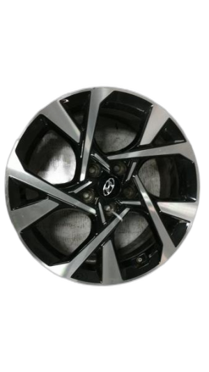 2022-2023 Hyundai Kona Black 18-Inch X-Spoke Machined Black Alloy Wheel (Remanufactured OEM)