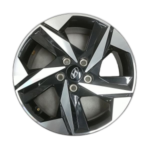 2021-2023 Hyundai Elantra Black 17x7 Machined Charcoal Alloy Wheel (Remanufactured OEM)