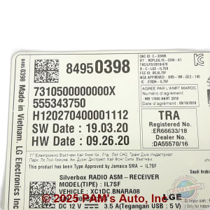 2021-2023 GMC Acadia Radio Audio Receiver (Used OEM)