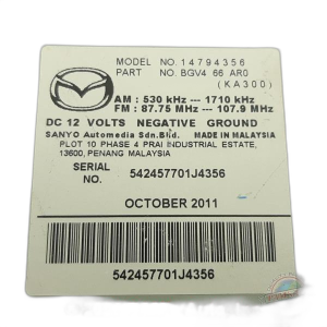 2012-2013 Mazda 3 AM-FM-CD Radio Control Tuner (Used OEM)