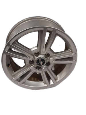 2010-2014 Ford Mustang Silver 17x7 5-Split-Spoke Sparkle Silver Alloy Wheel (Used OEM)