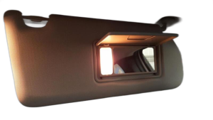 2018-2025 Mitsubishi Eclipse Cross Gray Sun Visor with Illuminated Mirror - Right (Passenger) (Used OEM)