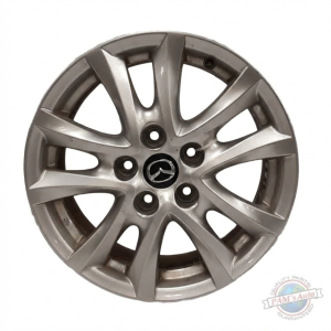 2014-2018 Mazda 3 Silver 16-Inch 10-Spoke Silver Painted Alloy Wheel (Remanufactured OEM)