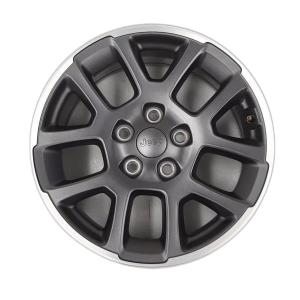 2021 Jeep Wrangler Black 18x7.5 5 V-Spoke Machined Charcoal Alloy Wheel (New OEM)