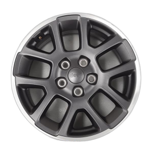 2021 Jeep Wrangler Black 18x7.5 5 V-Spoke Machined Charcoal Alloy Wheel (New OEM)