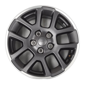 2021 Jeep Wrangler Black 18x7.5 5 V-Spoke Machined Charcoal Alloy Wheel (New OEM)