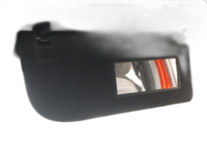 2021-2025 Ford F-150 Black Sun Visor with Vanity Mirror - Right (Passenger) (Used OEM)