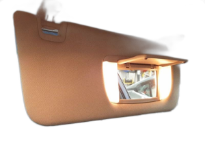 2015-2025 Subaru Legacy Tan Illuminated Dual-Bulb Sun Visor - Right (Passenger) (Used OEM)