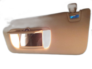 2015-2025 Subaru Legacy Tan Illuminated Sun Visor - Left (Driver) (Used OEM)